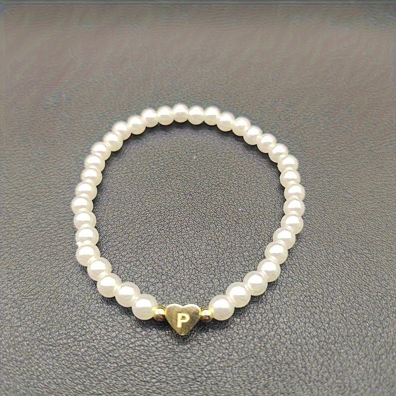 Bijou chic avec lettre au cœur (A–Z)