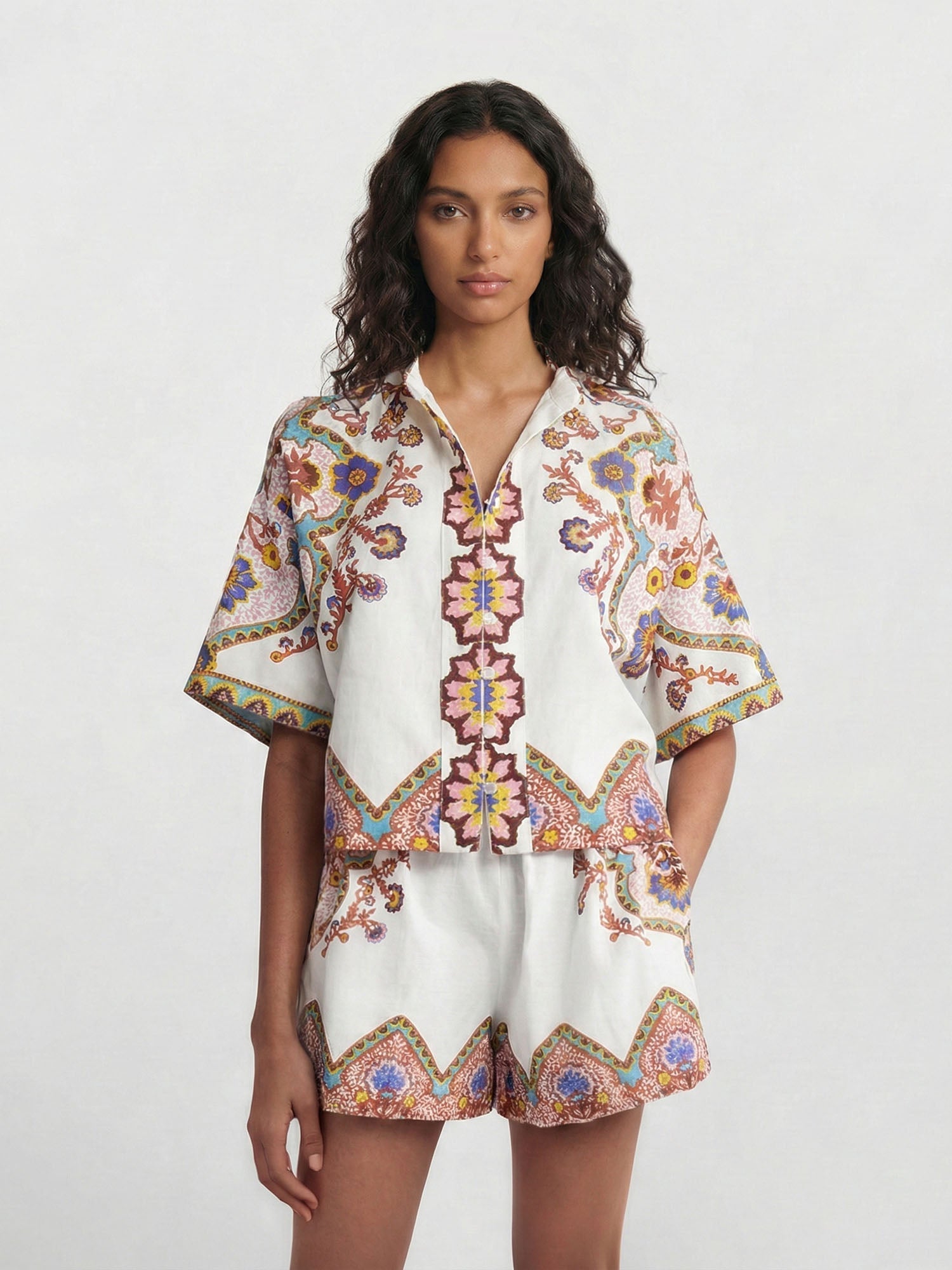Ensemble de deux pièces avec imprimé floral bohémien