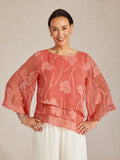 Chemise en chiffon à fleurs