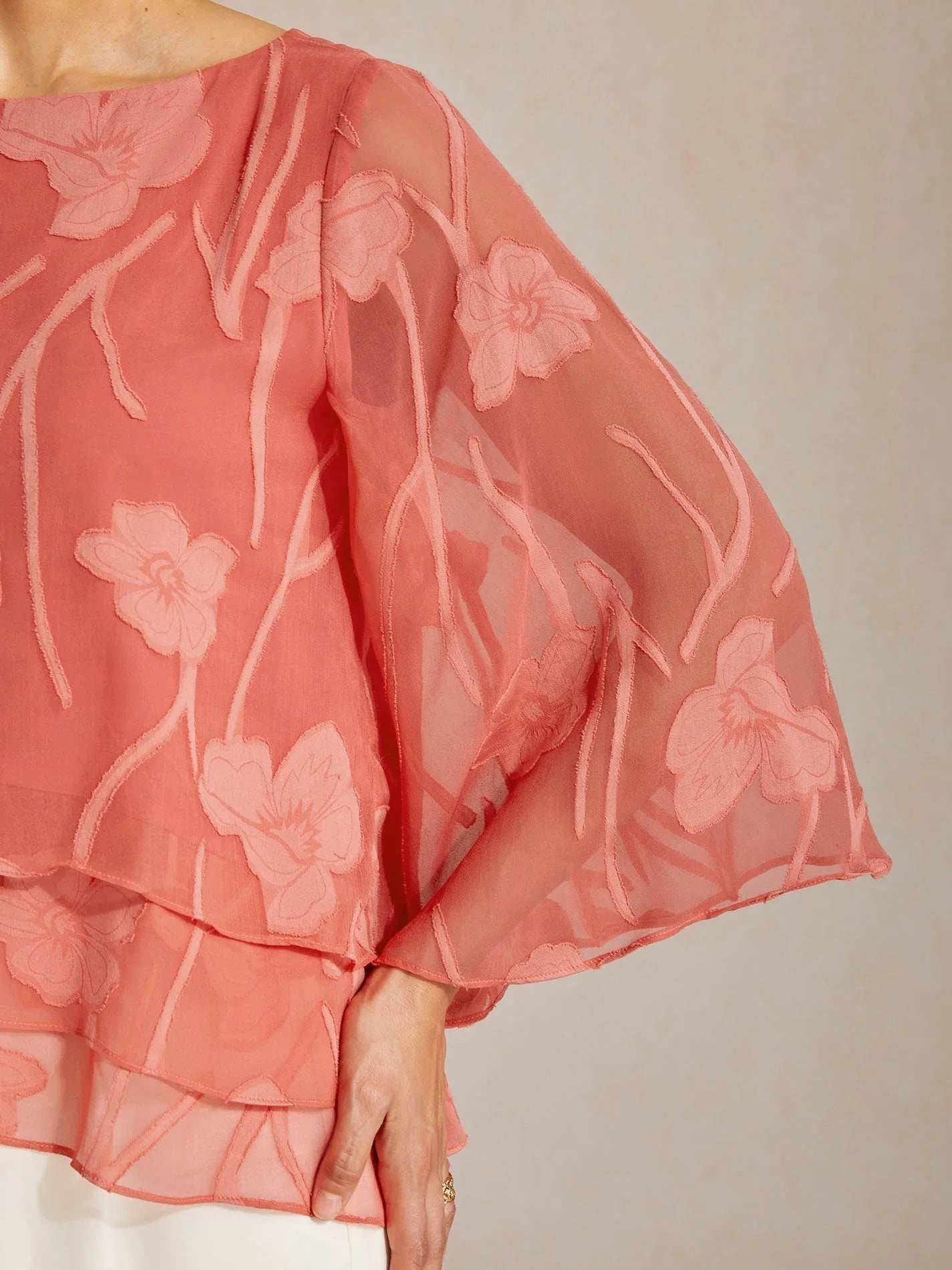 Chemise à couches en chiffon avec motif floral