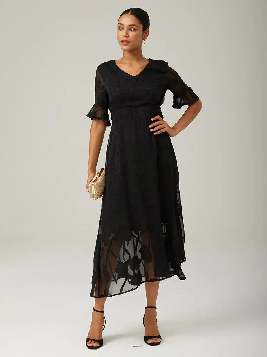 Robes maxi en dentelle avec volants