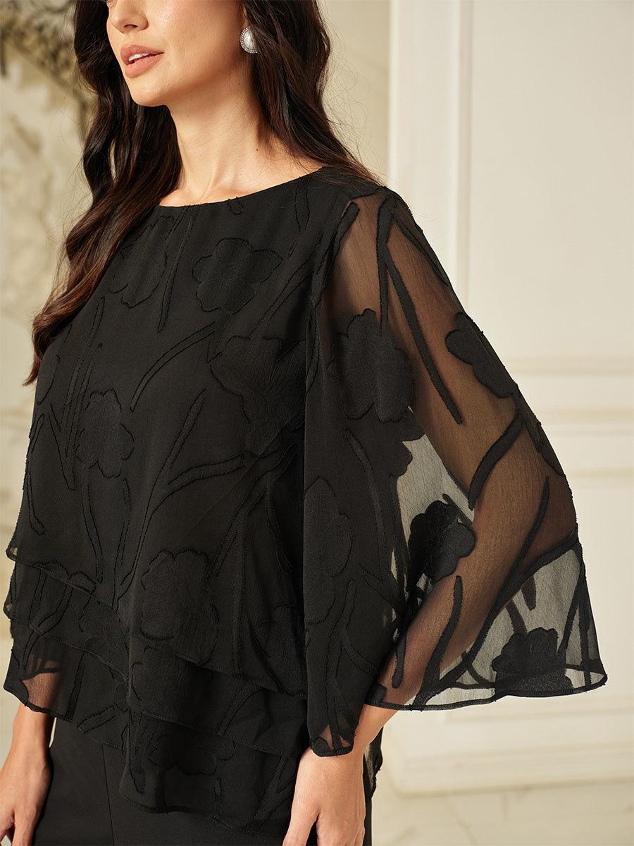 Chemise en soie à motifs floraux