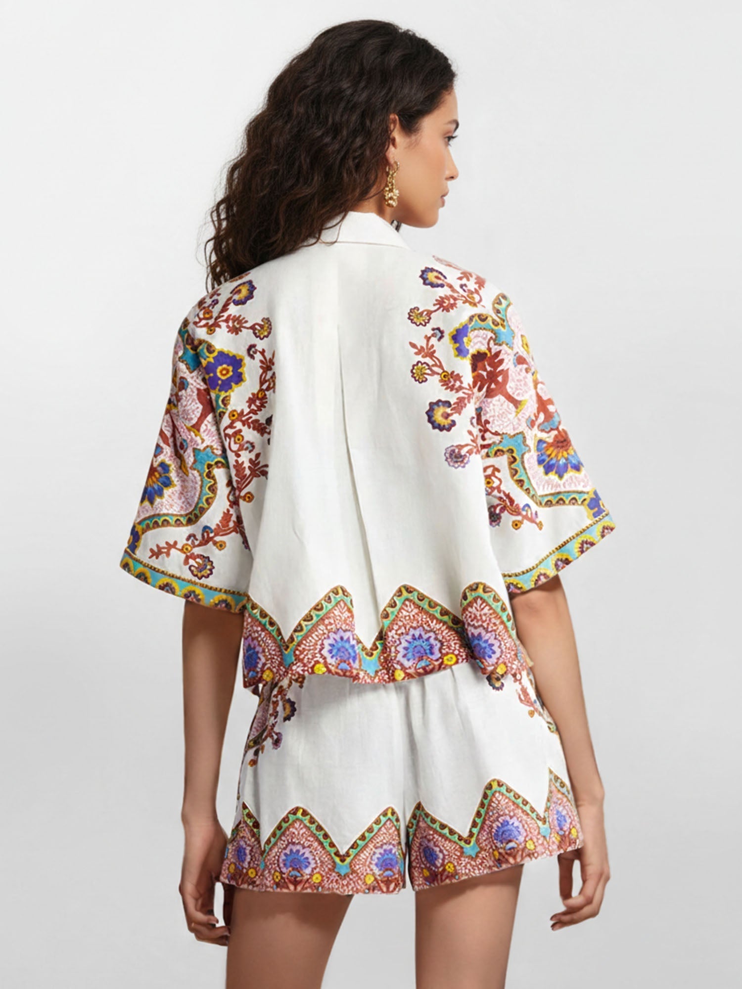 Ensemble de deux pièces avec imprimé floral bohémien