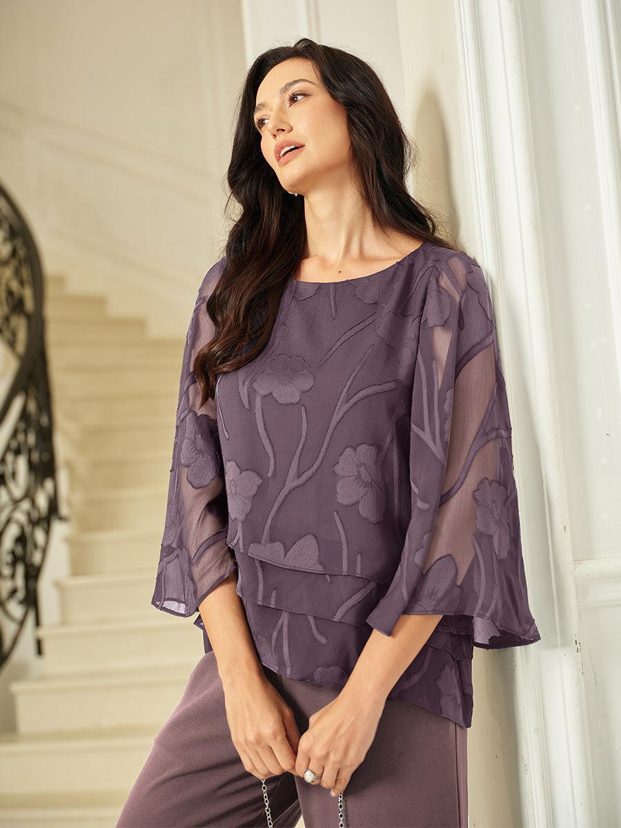 Chemise en chiffon à fleurs
