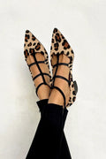 Ballerines avec imprimé animal et brides