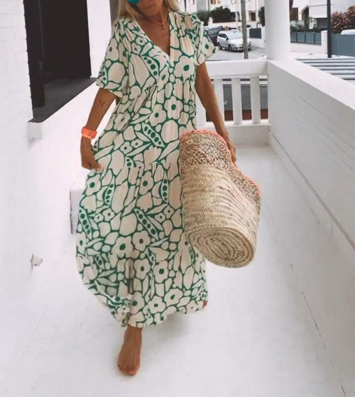BEATRICE | Robe maxi verte