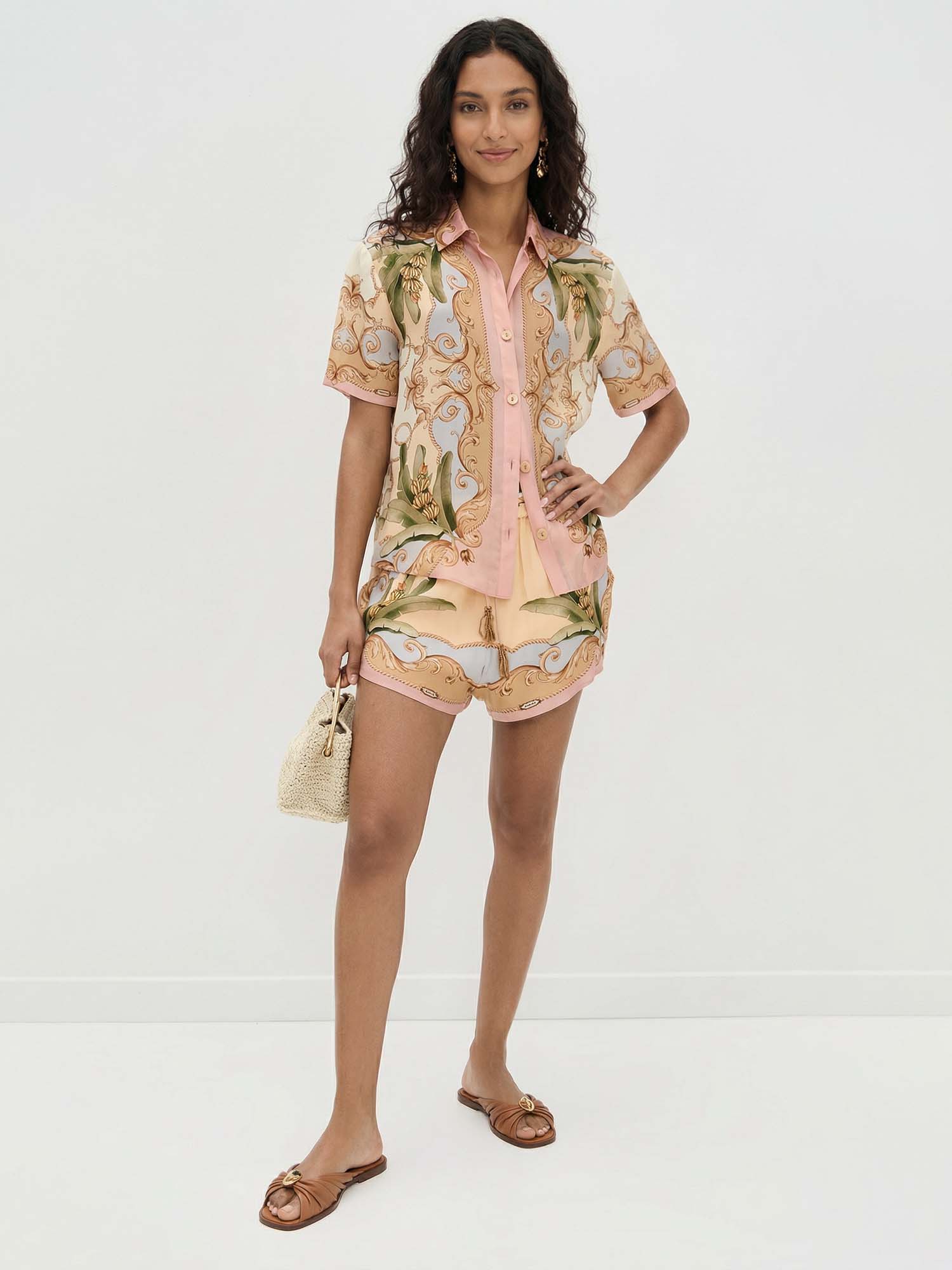 Ensemble t-shirt et short style baroque