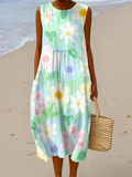Erin | Robe midi à fleurs pastel