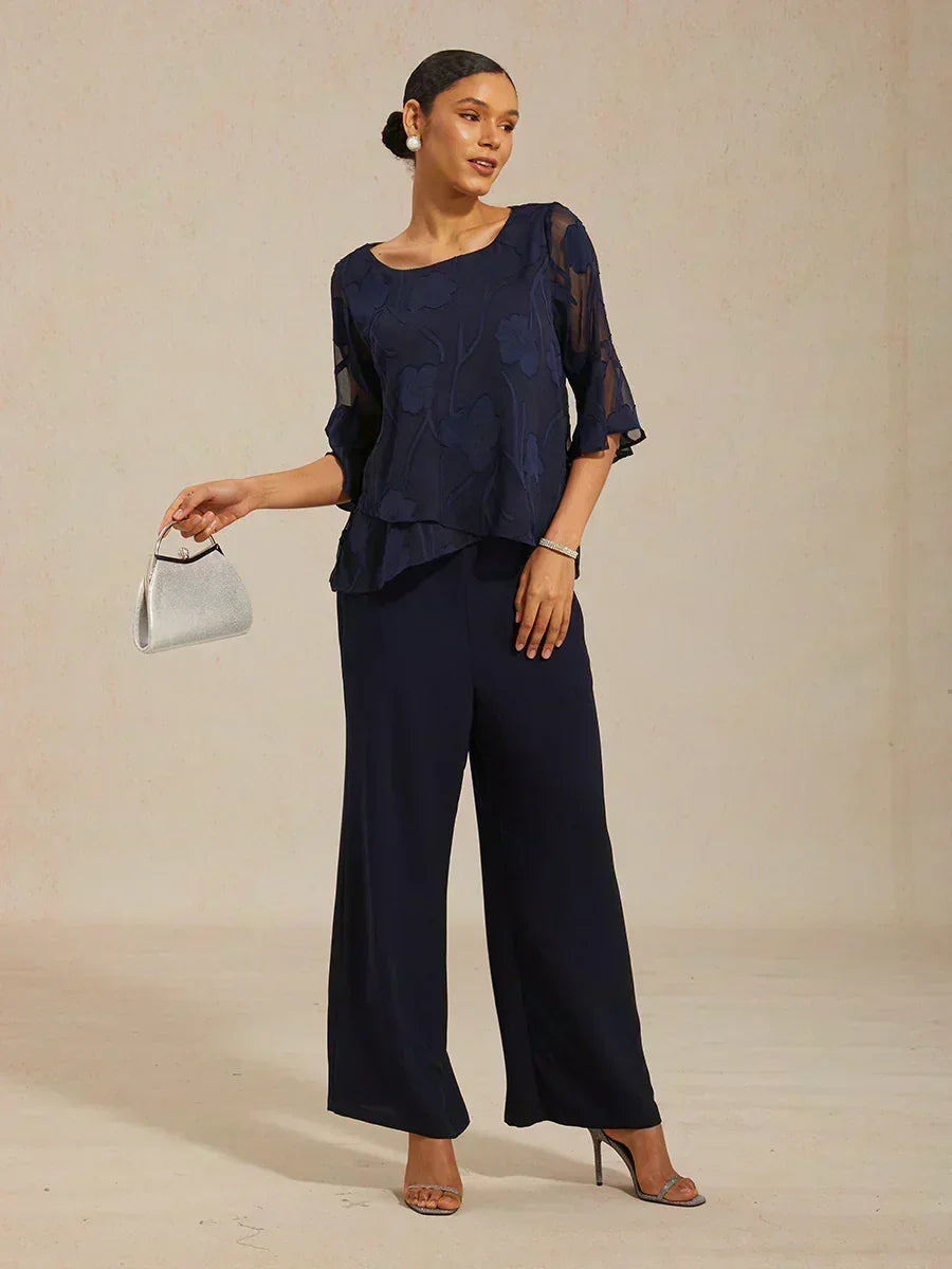 Blouse en chiffon avec des bords asymétriques