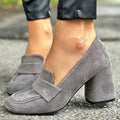 Chaussures loafer à talon bloc