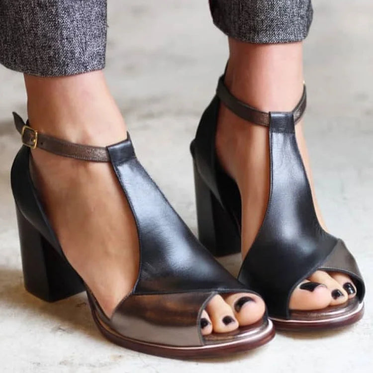 Sandales élégantes à talons bas