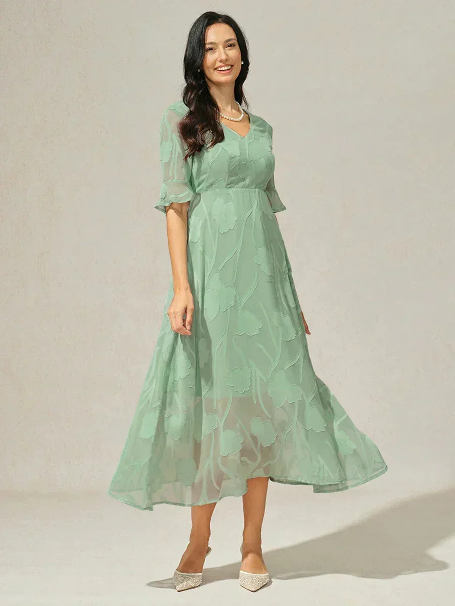 Robes maxi en dentelle avec volants