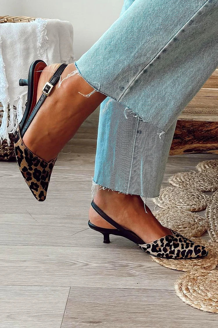 Slingback animalier