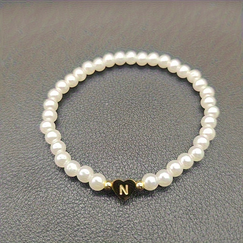 Bijou chic avec lettre au cœur (A–Z)