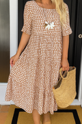 Zerla | Robe midi à manches courtes