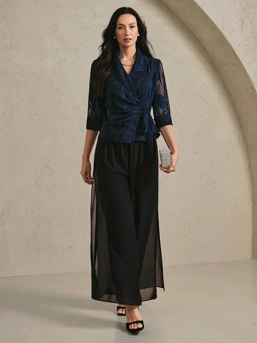 Chemise élégante en chiffon fleuri