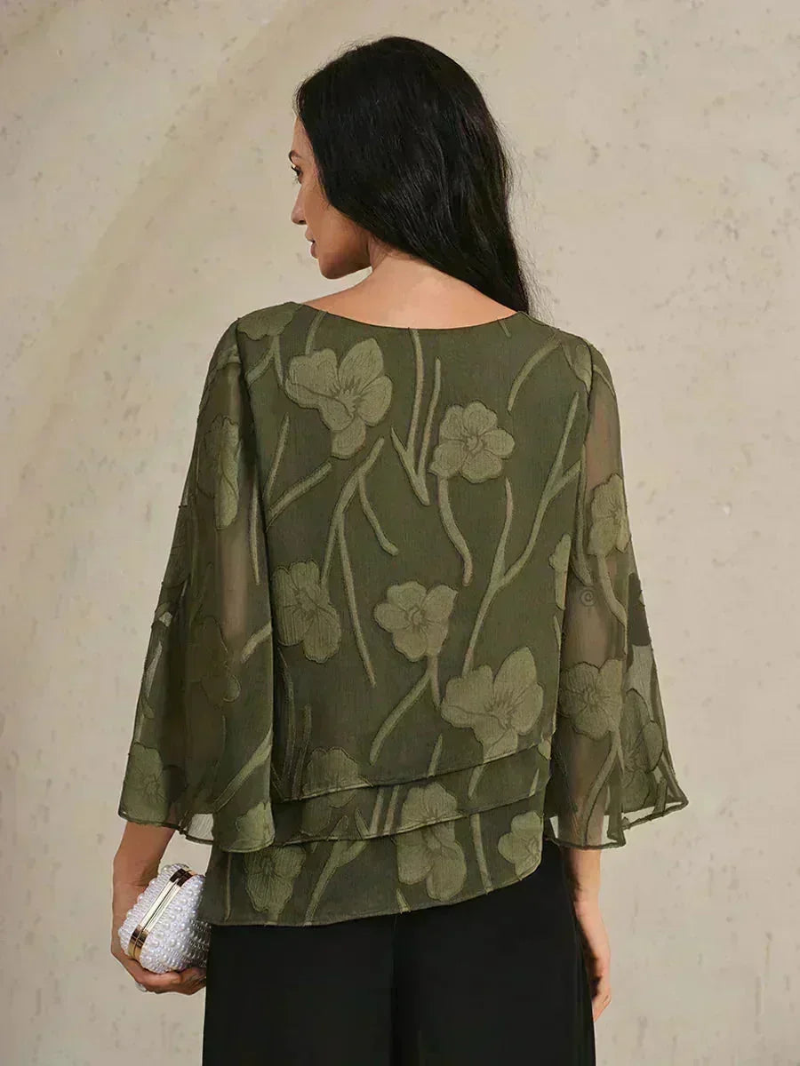 Chemise à couches en chiffon avec motif floral