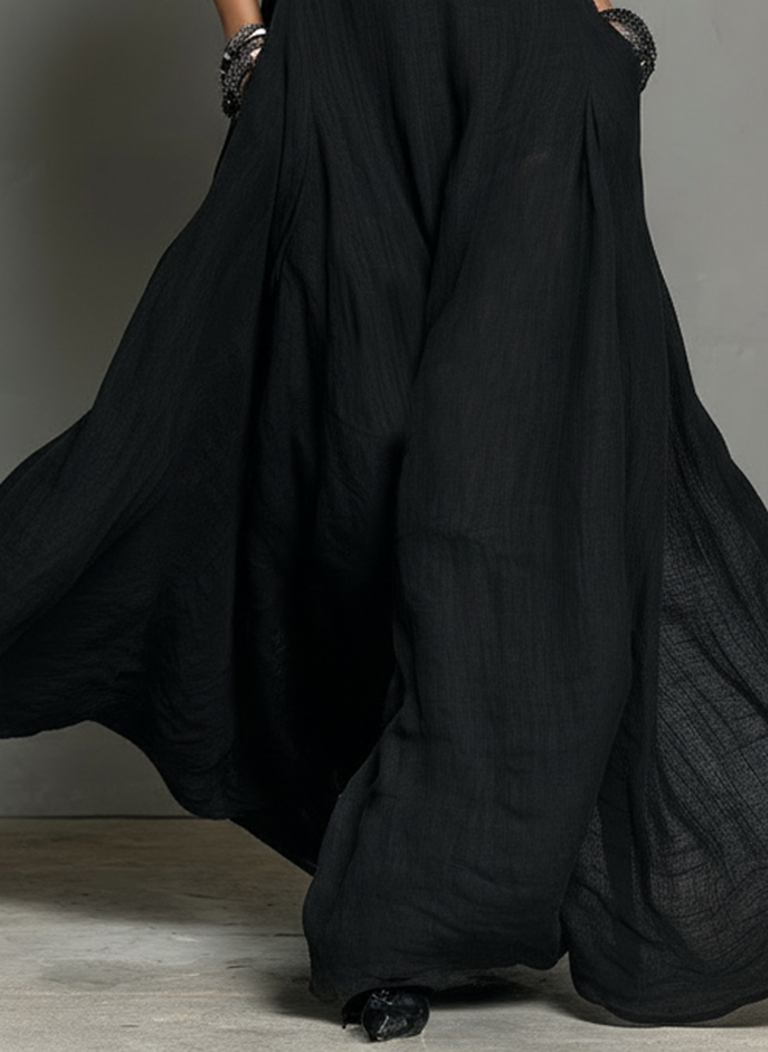 Robe maxi sans manches avec col halter en mélange de lycra pour femmes MDZ2210A0Y