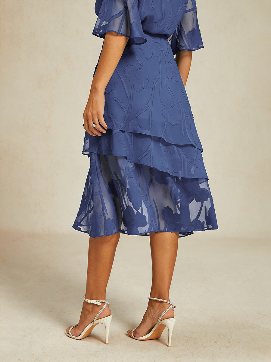 Jupe midi en chiffon floral