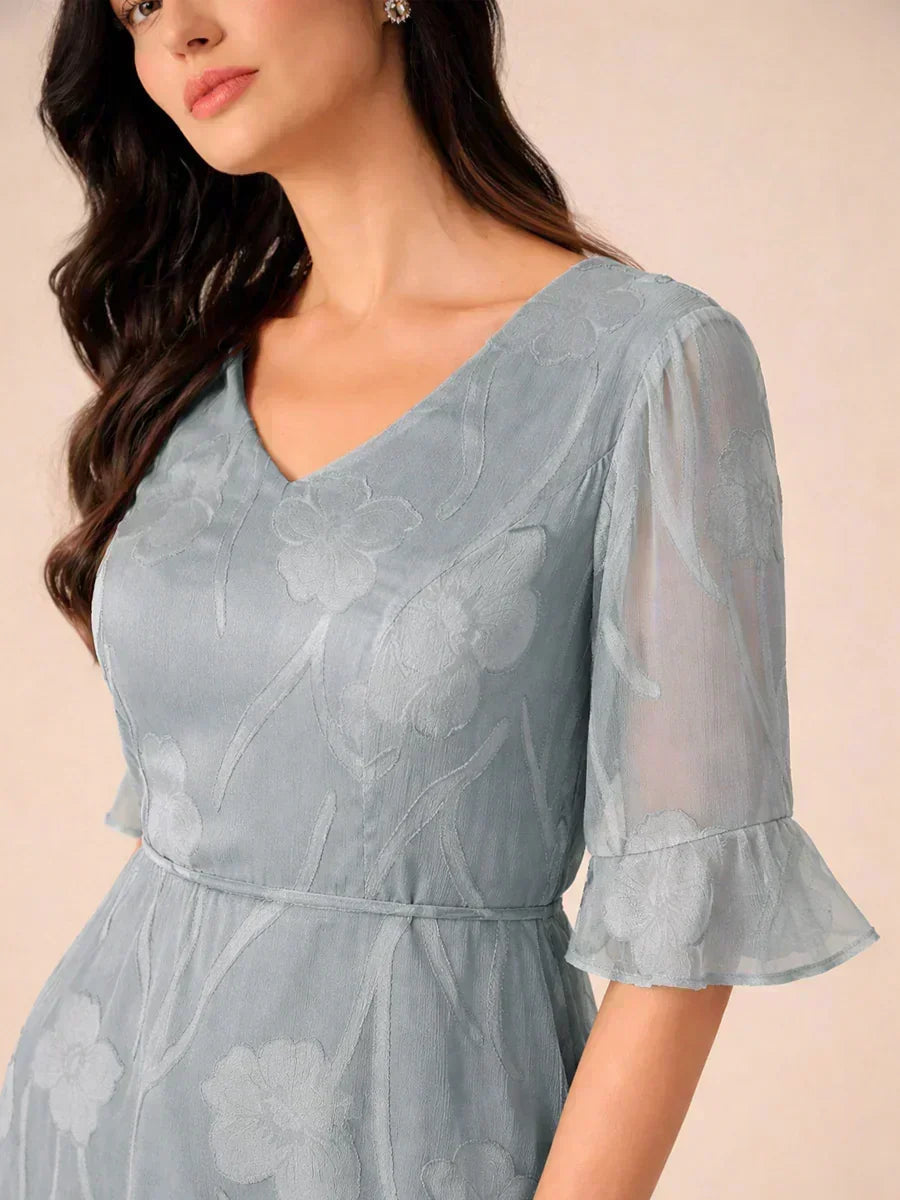 Robes maxi en dentelle avec manches douces