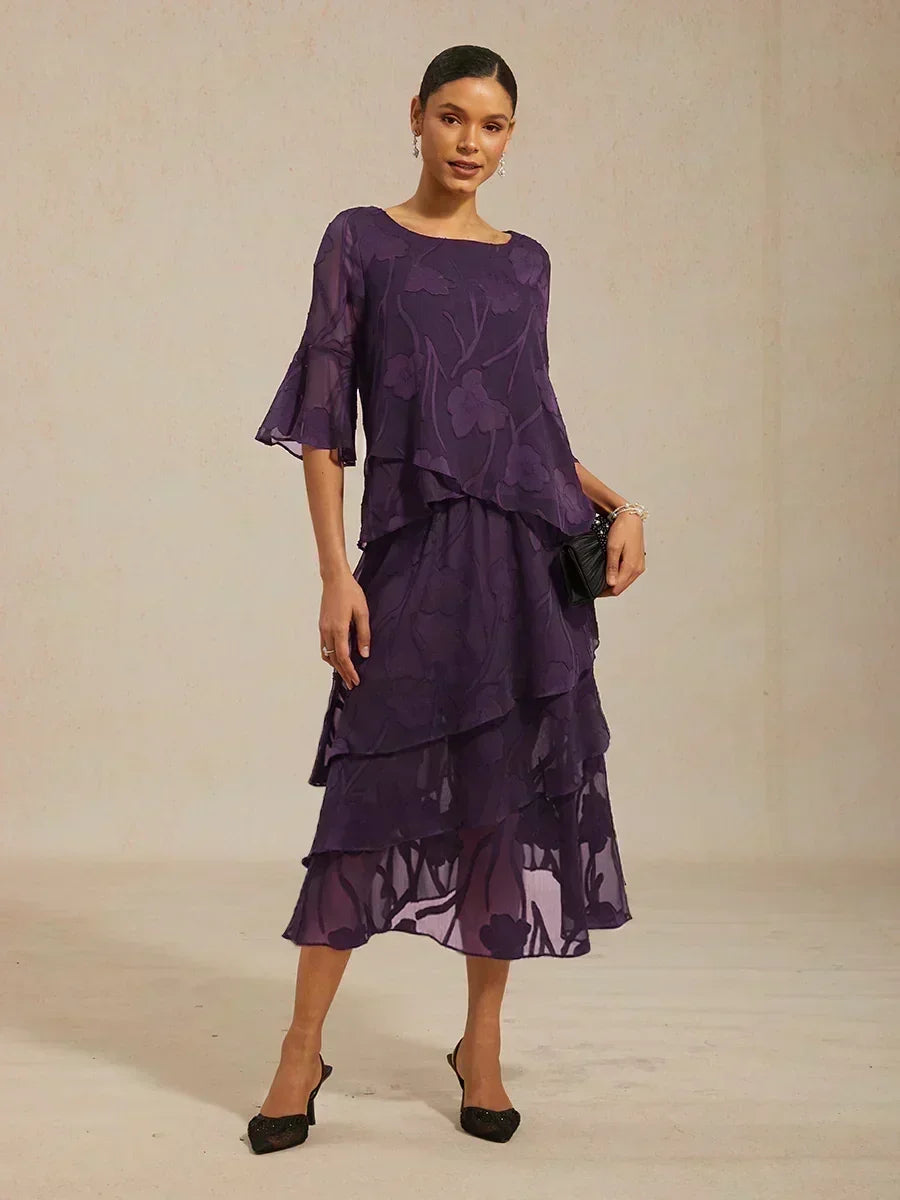 Blouse en chiffon avec des bords asymétriques élégants