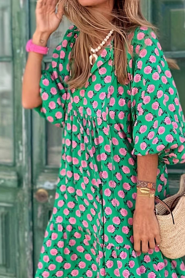 VANSA | Robe maxi longue avec imprimé