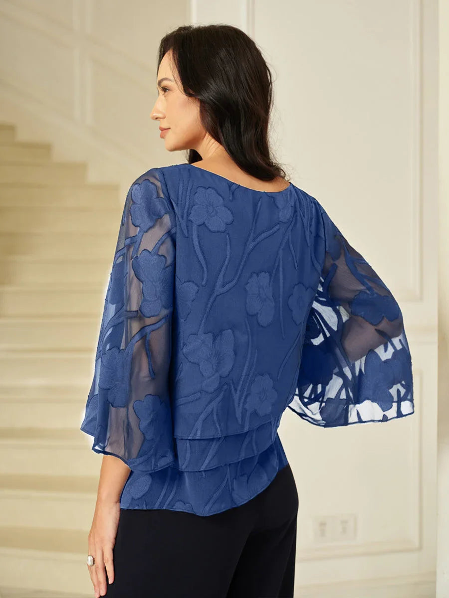 Chemise en soie à motifs floraux