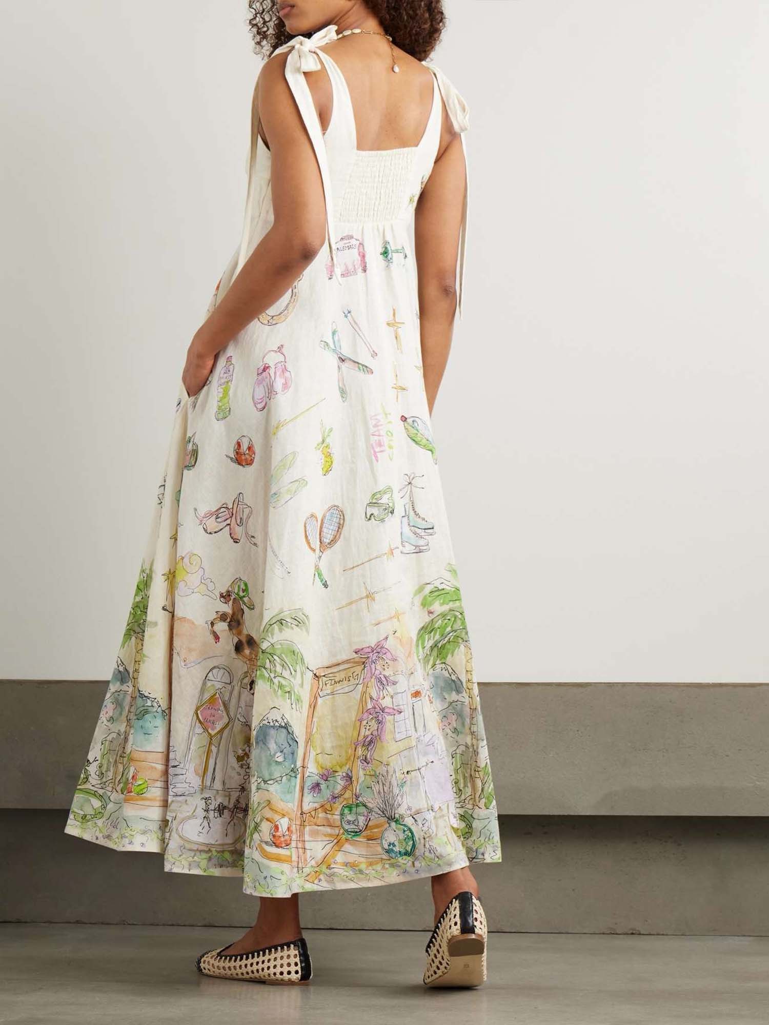Robes de sandale élégantes en crème avec des bretelles délicates