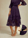 Jupe midi en chiffon floral
