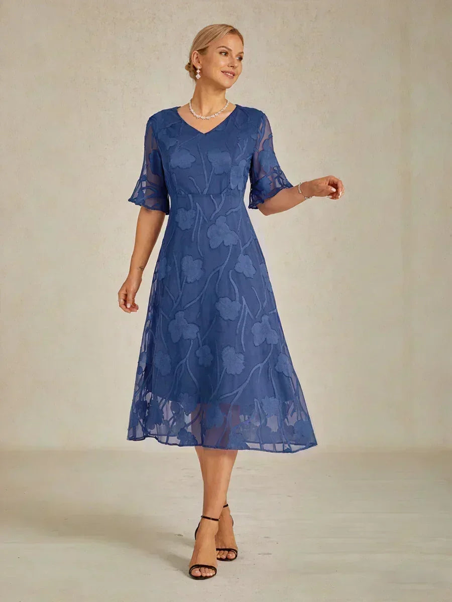 Robes maxi en dentelle avec manches douces
