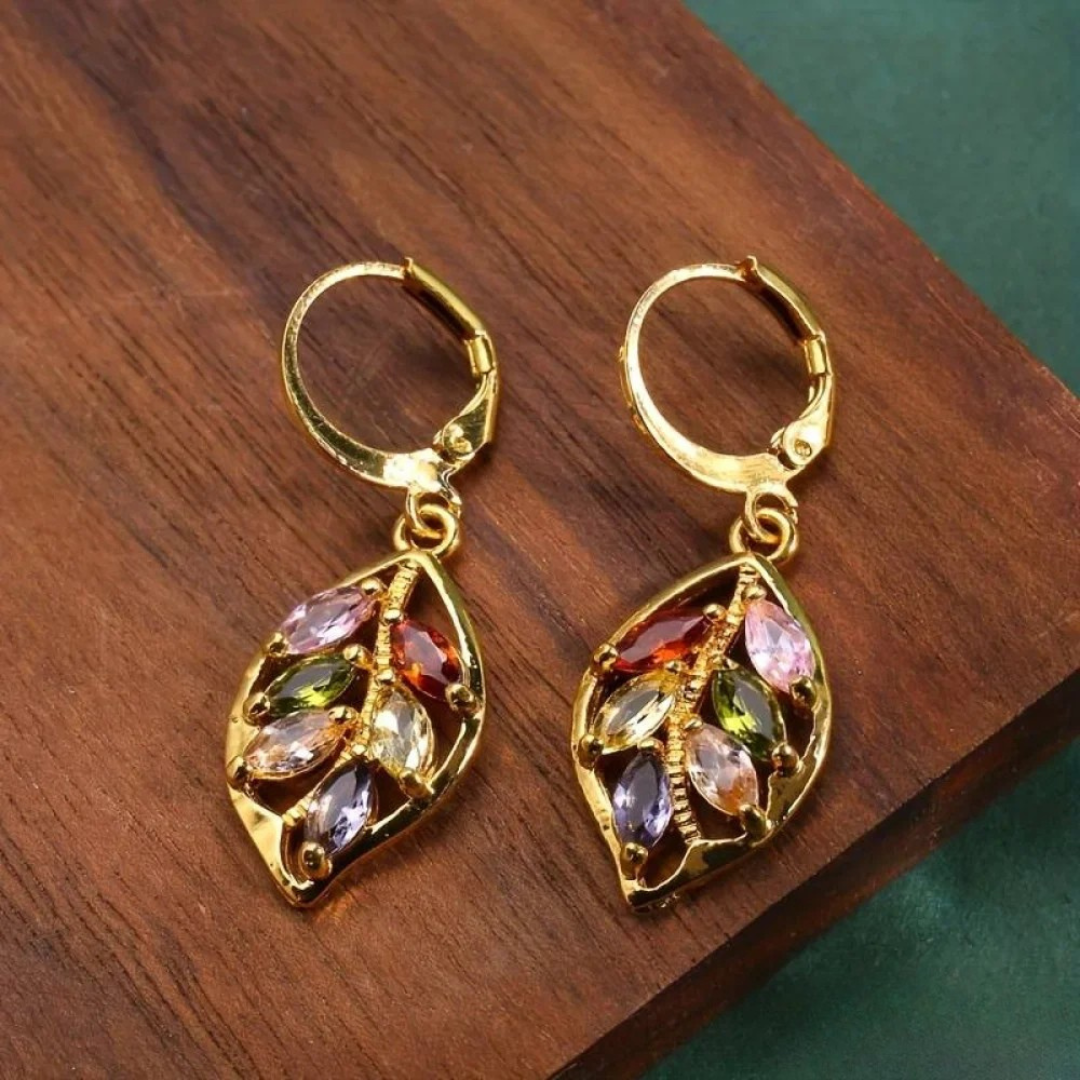Boucles d'oreilles vintage en or coloré
