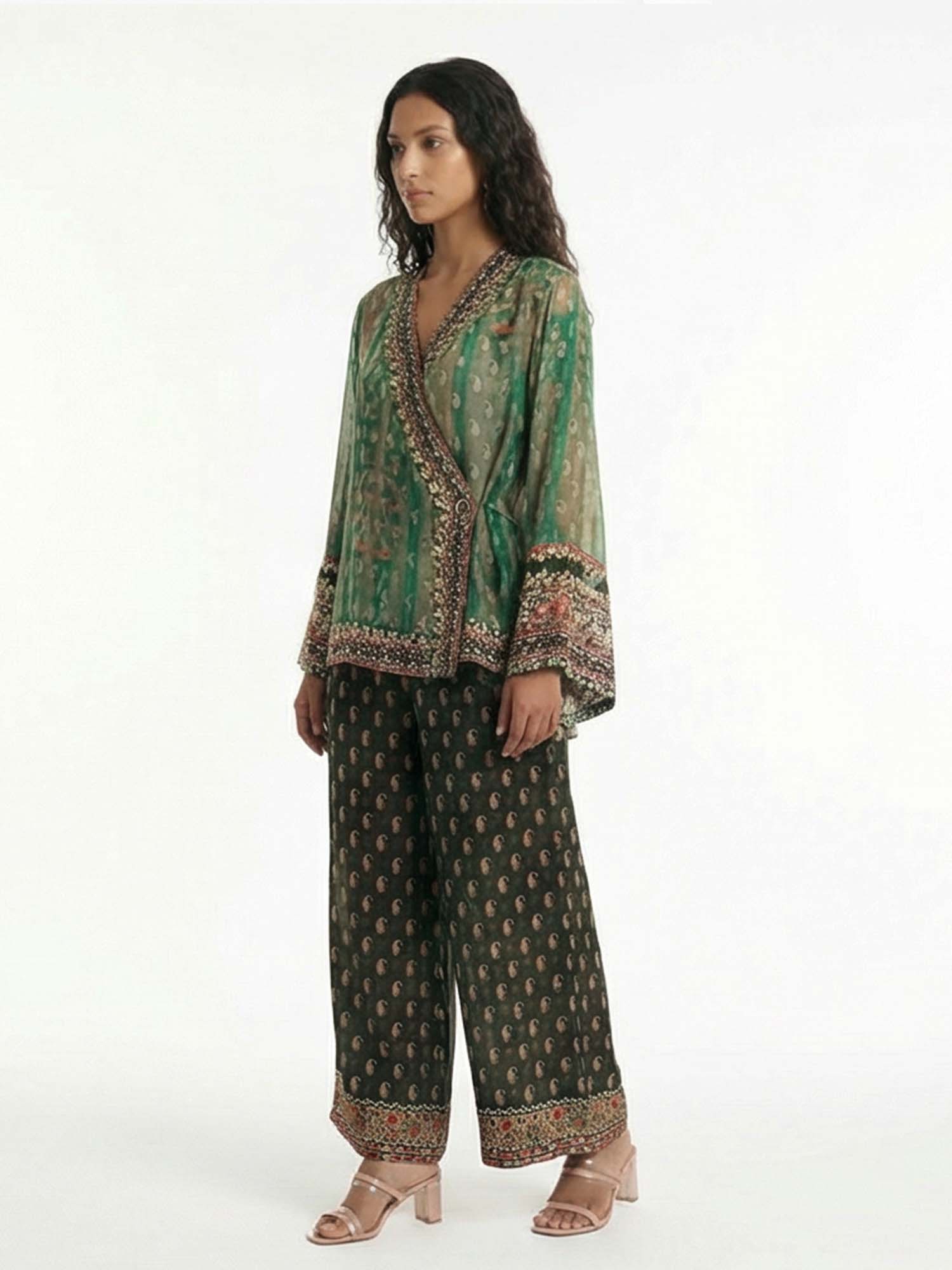 Pantalon en voile paisley