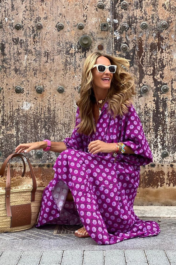 VANSA | Robe maxi longue avec imprimé