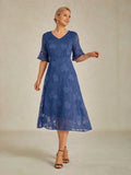 Robes maxi en dentelle avec volants