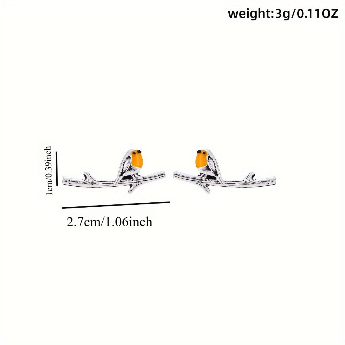 Boucles d'oreilles animation d'oiseau