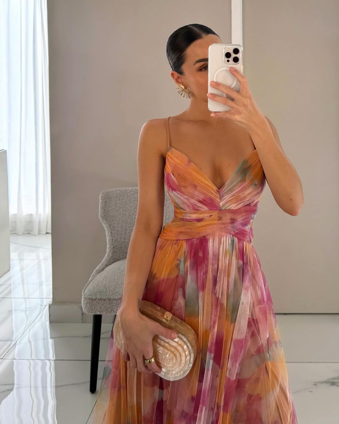 Elena - Robe maxi élégante et fleurie