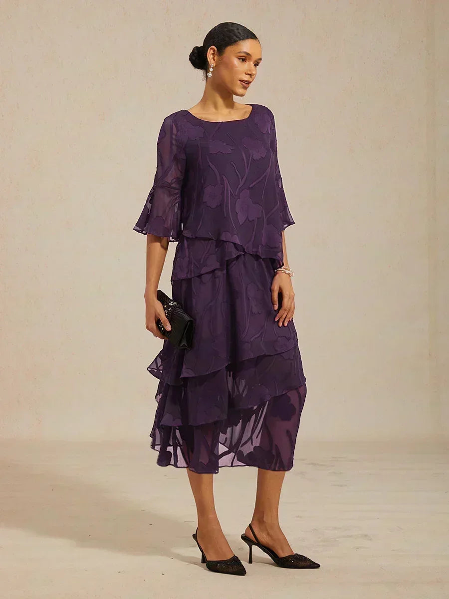 Blouse en chiffon avec des bords asymétriques élégants