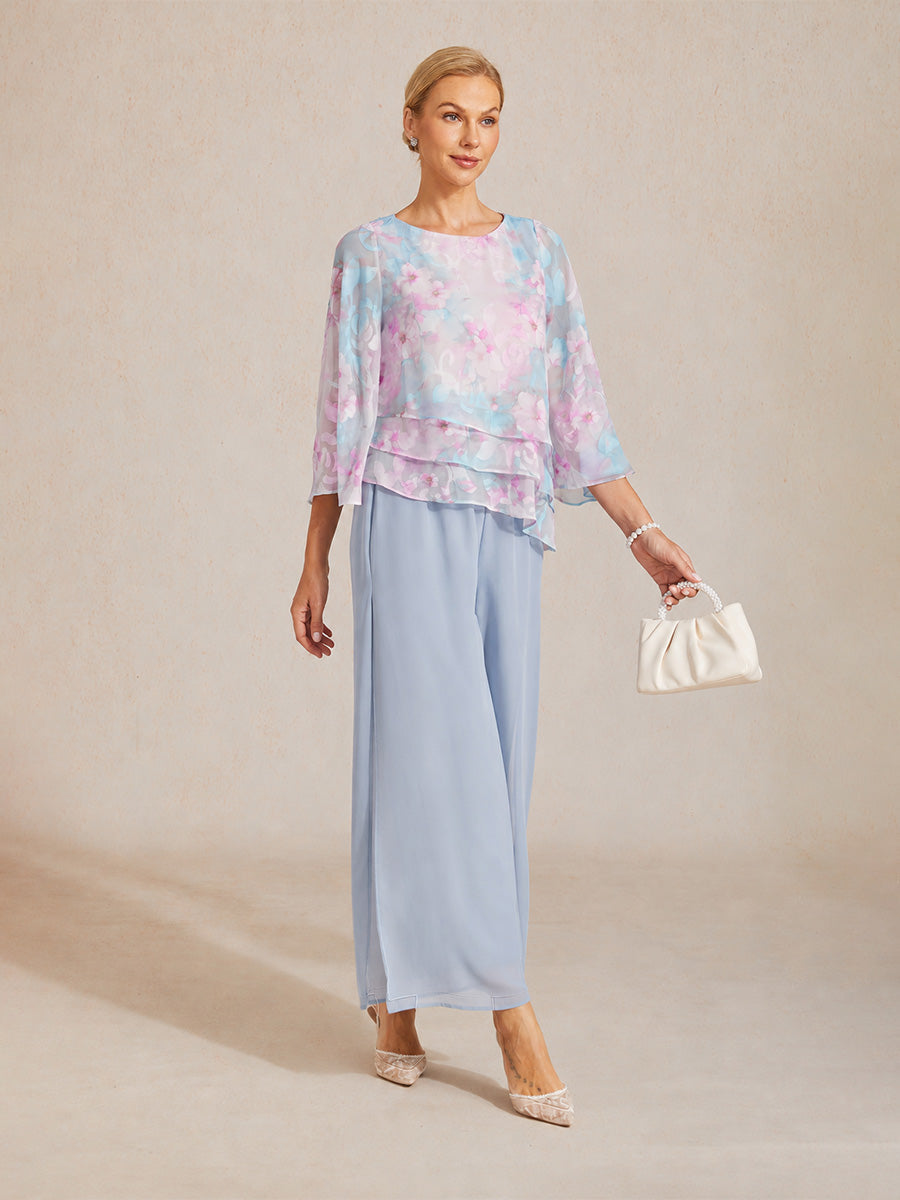Chemise en chiffon à dentelle avec imprimé floral
