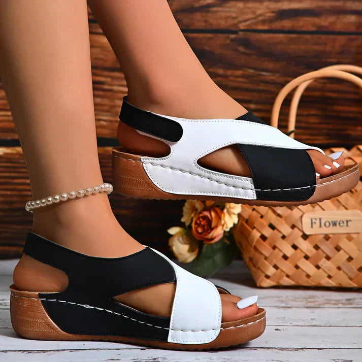 Sandales orthopédiques avec un talon diagonal particulièrement confortable pour les femmes