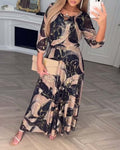 Shawal | Robe en chiffon imprimée