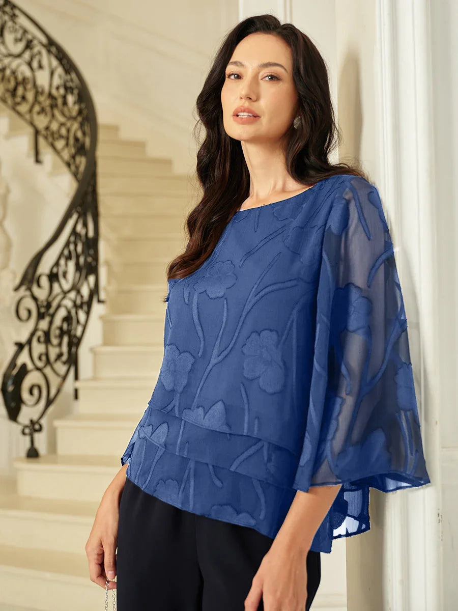 Chemise en soie à motifs floraux