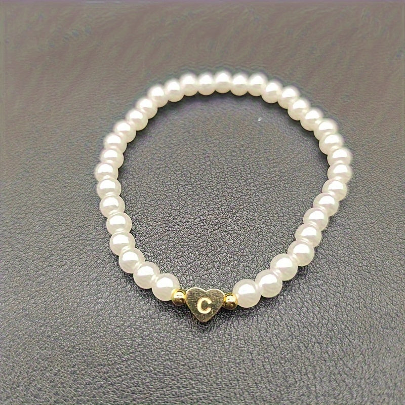 Bijou chic avec lettre au cœur (A–Z)