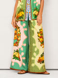 Pantalons lemon graffiti rétro multicolores