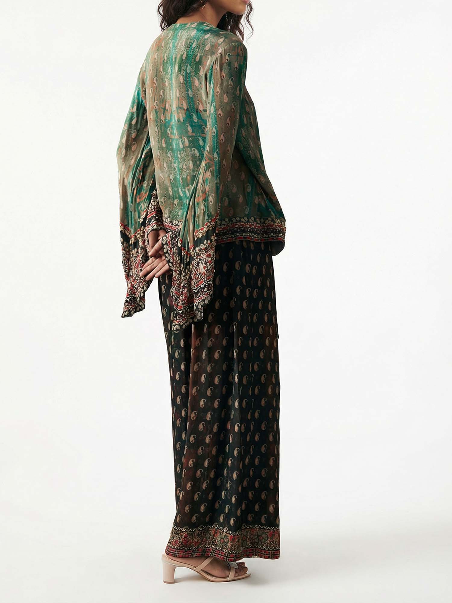 Pantalon en voile paisley