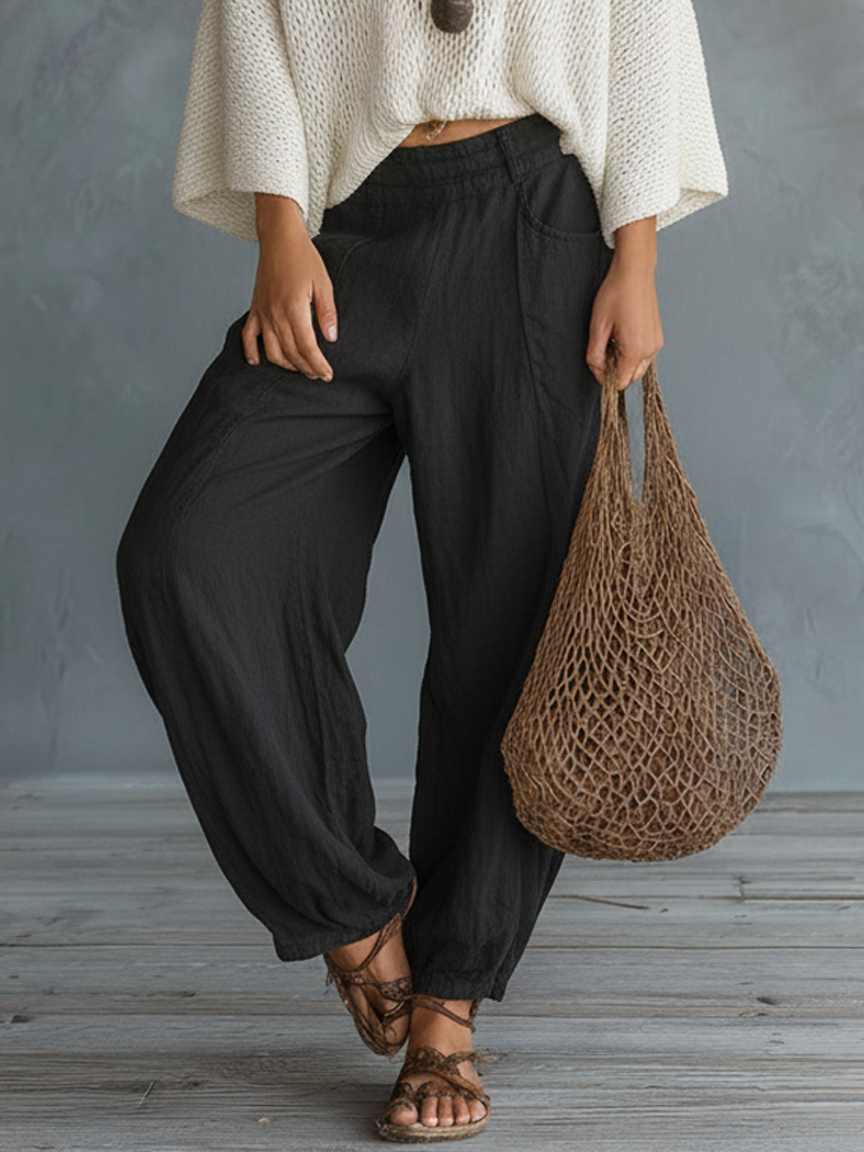 Ensemble de pull léger avec manches cape et pantalon herm MDZ2685A8Y