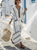 Robe femme ample avec rayures