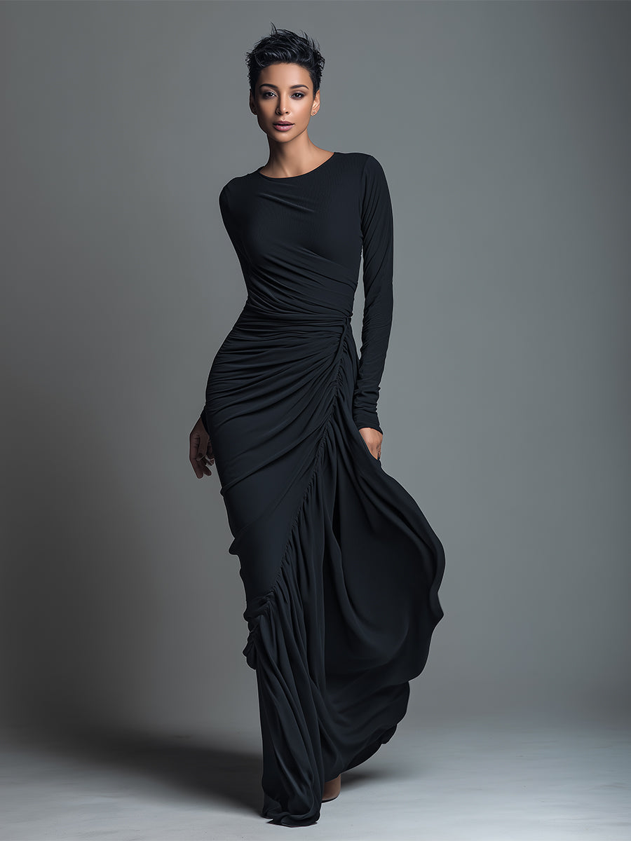 Robe maxi noire élégante pour femmes MDA1541H1I