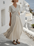 Robe à rayures larges pour femmes