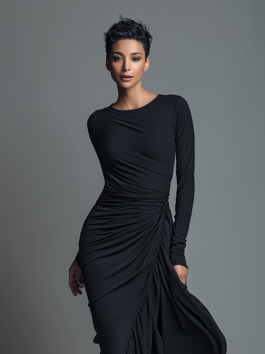 Robe maxi noire élégante pour femmes MDA1541H1I