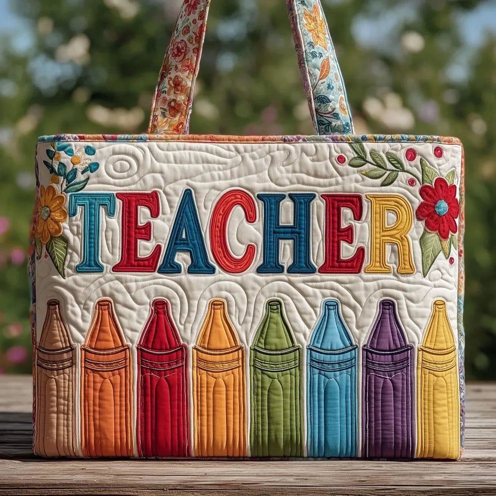 Joie de l'enseignant | Sac en patchwork fait à la main